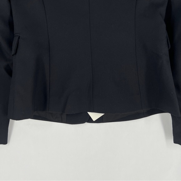 My Contemporary Essentials Wardrobe Women's Wool Black 2 Button‎ Blazer Size 4 - Picture 10 of 16